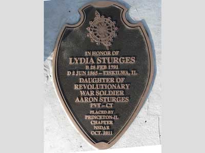 Marker for Lydia Sturges