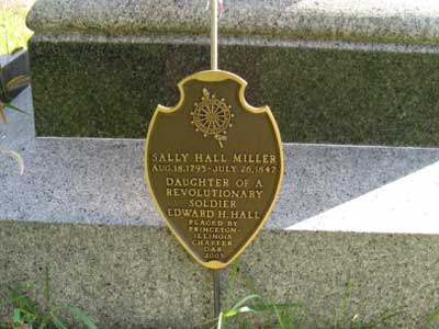 Marker of Sally Hall Miller