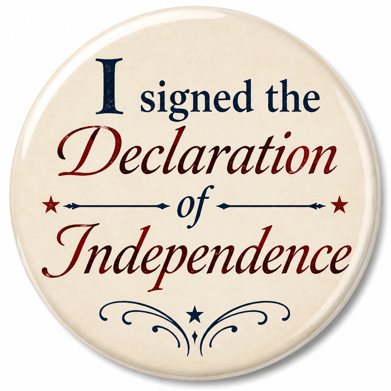 I signed button