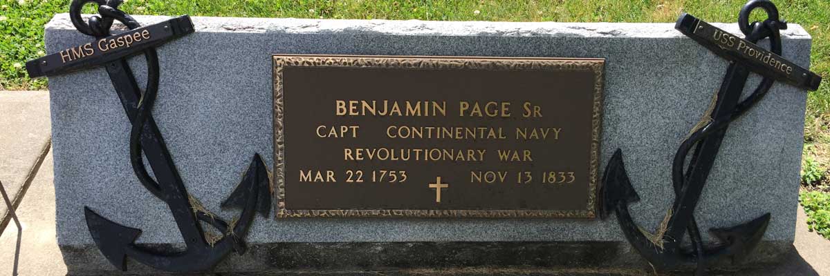 Benjamin Page Sr, Capt, Continental Navy