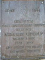 Marker Lincoln's Pew