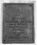 DAR Marker: President Abraham Lincoln's remain
