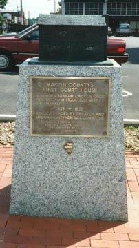 [Macon County's First Court House]